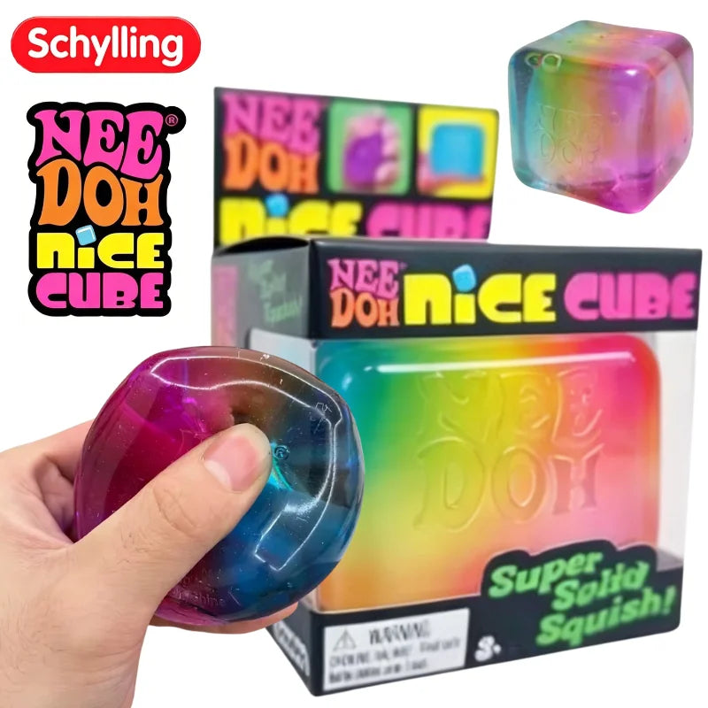 Schylling NeeDoh Rainbow Cube Squishy Blind Box Toy CubeStress