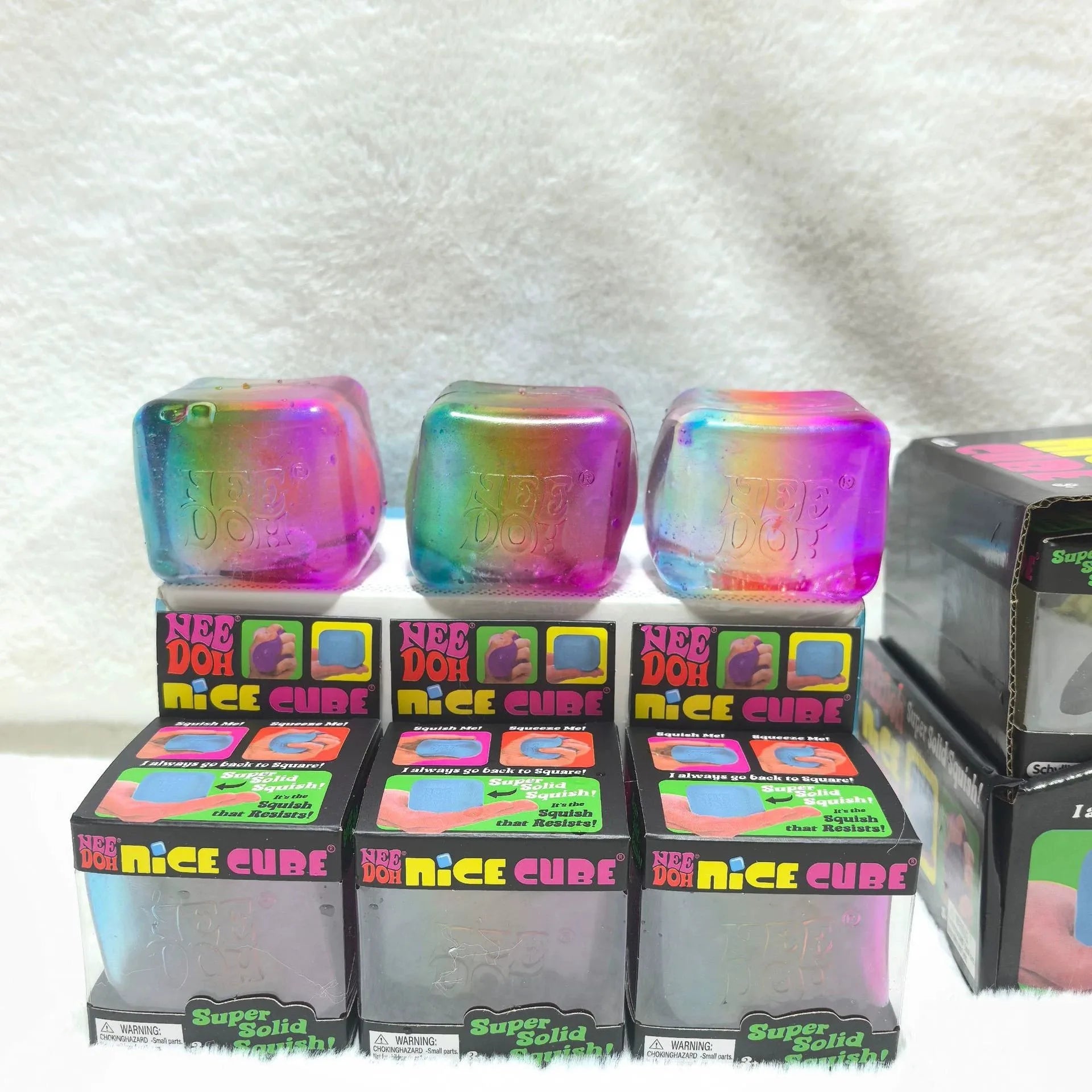 Schylling NeeDoh Rainbow Cube Squishy Blind Box Toy CubeStress