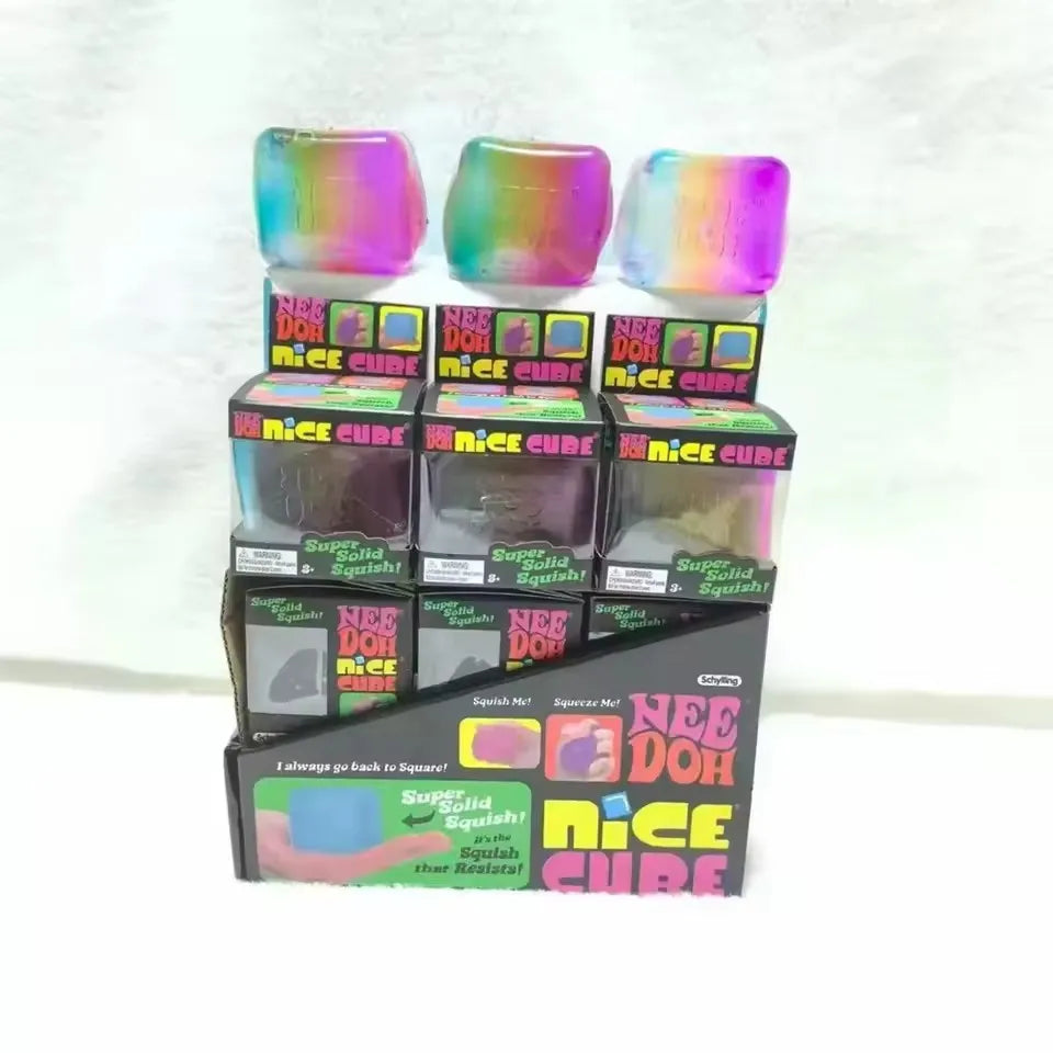 Schylling NeeDoh Rainbow Cube Squishy Blind Box Toy CubeStress