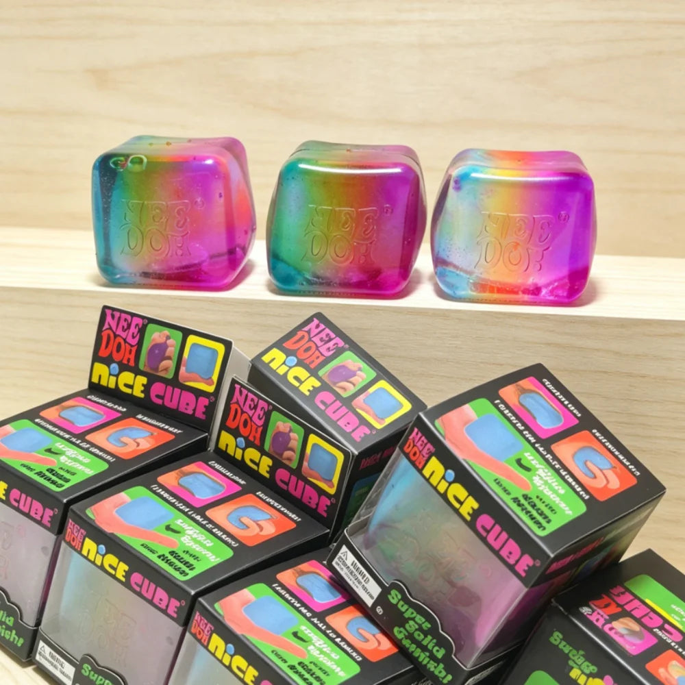 Schylling NeeDoh Rainbow Cube Squishy Blind Box Toy CubeStress