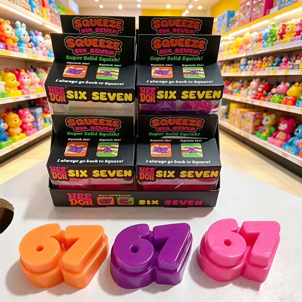 New Schylling Needoh Six Seven Squishy Stress Toy Glow In The Dark Slow Rebound Sensory Glitter Pressure Relief For Adults gifts