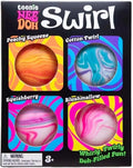 Hot 4Pcs Swirl NeeDoh Teenie Stress Balls Ultra Squishy Moldablef