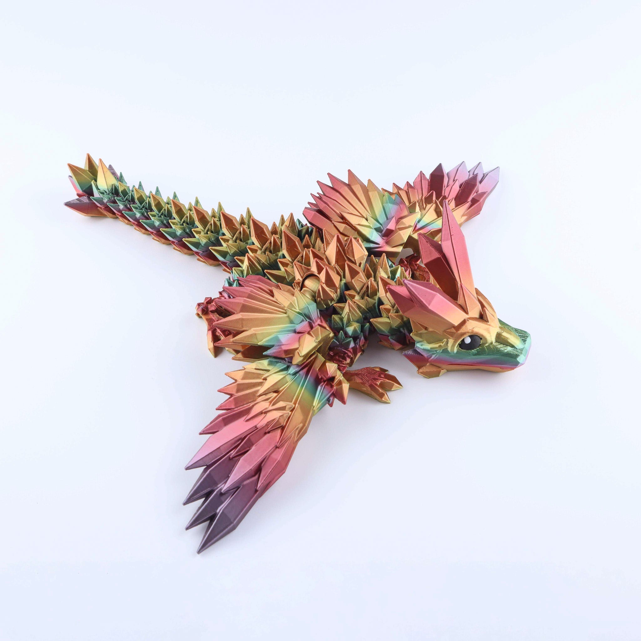 Crystal Wing Baby Dragon Fidget Toy – Articulated Fantasy Desk Toy Gift