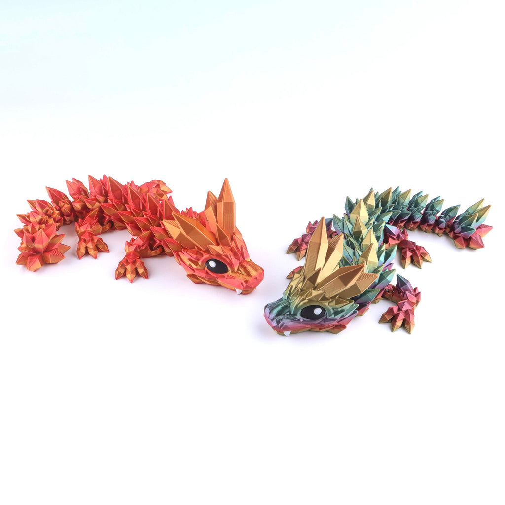 Crystal Baby Dragon Fidget Toy – Articulated Fantasy Desk Toy Gift