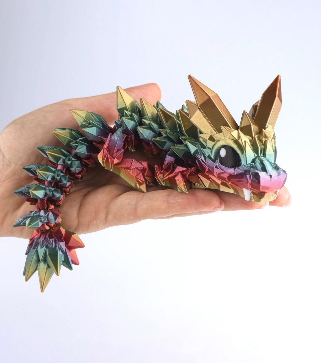 Crystal Baby Dragon Fidget Toy – Articulated Fantasy Desk Toy Gift