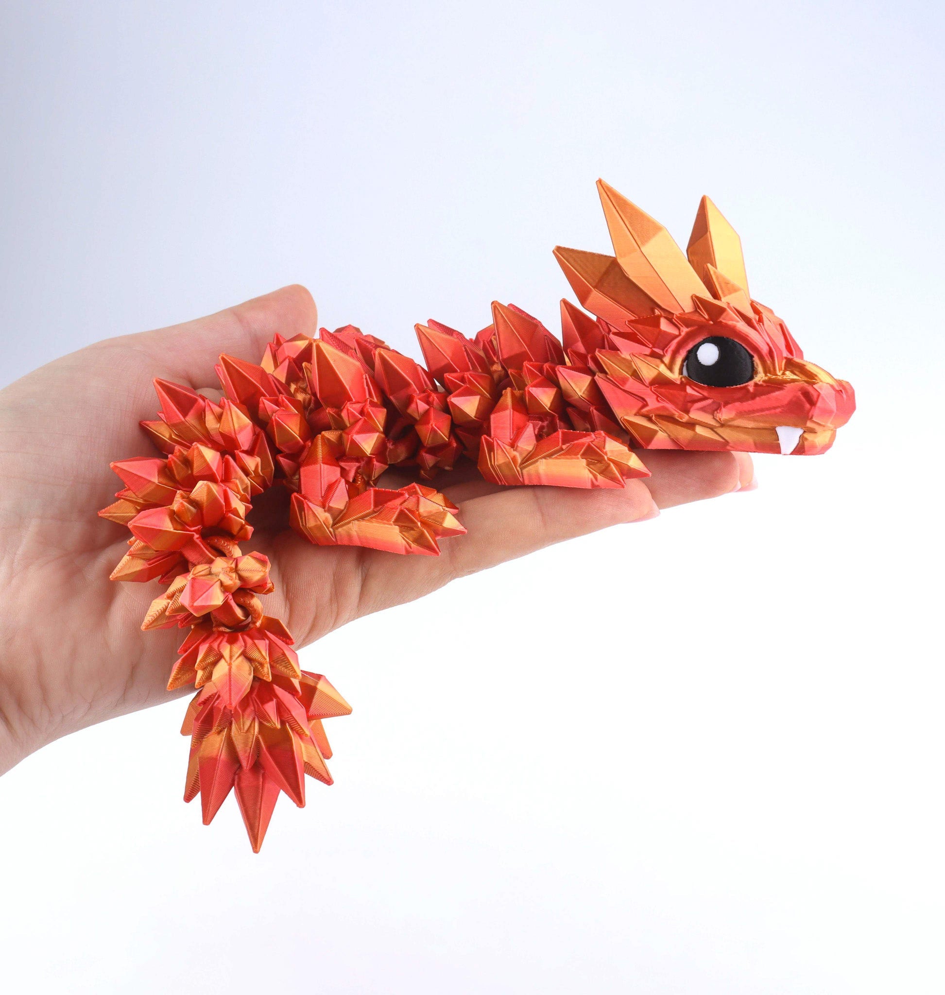 Crystal Baby Dragon Fidget Toy – Articulated Fantasy Desk Toy Gift