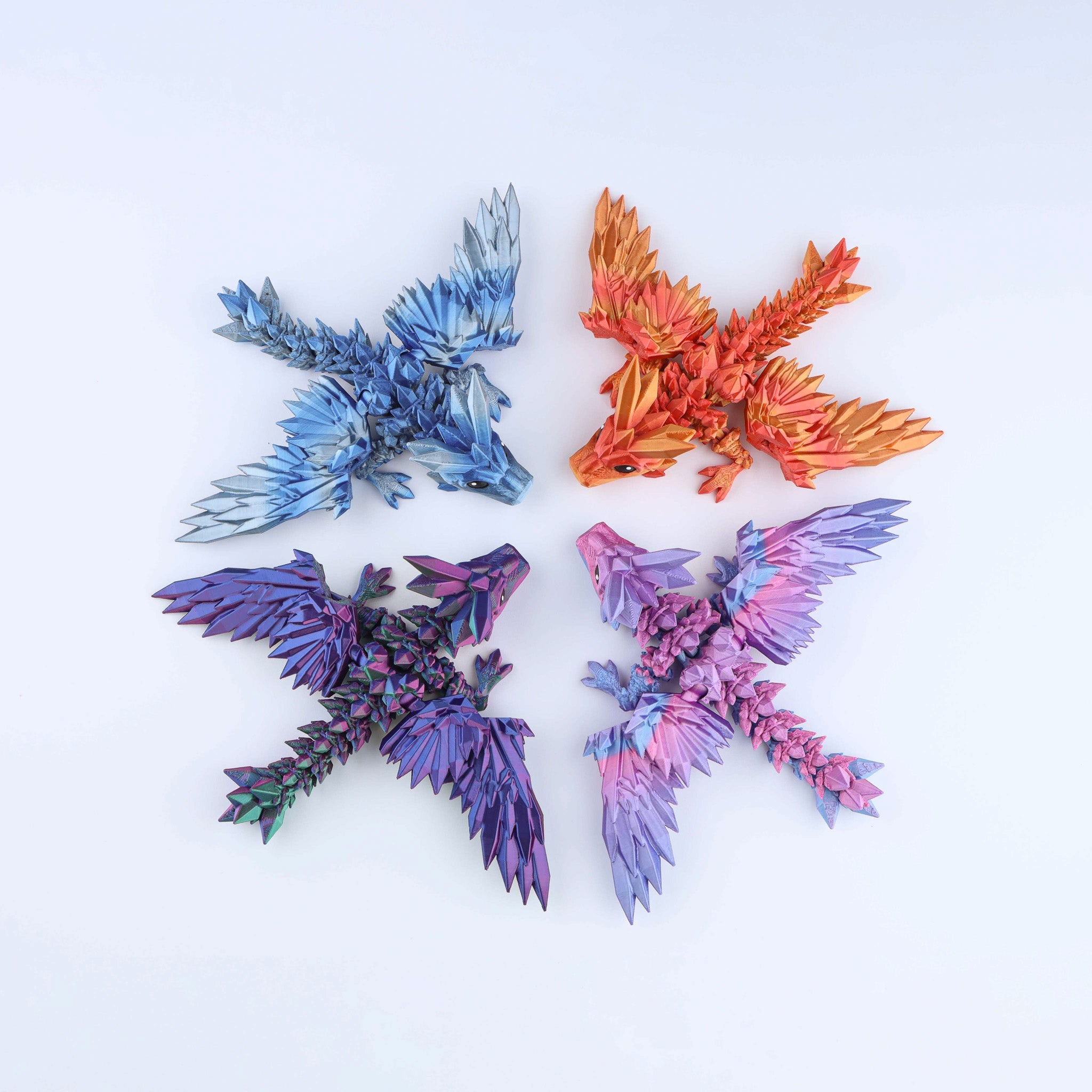 Crystal Wing Tadling Dragon Fidget Toy – Articulated Fantasy Desk Toy Gift