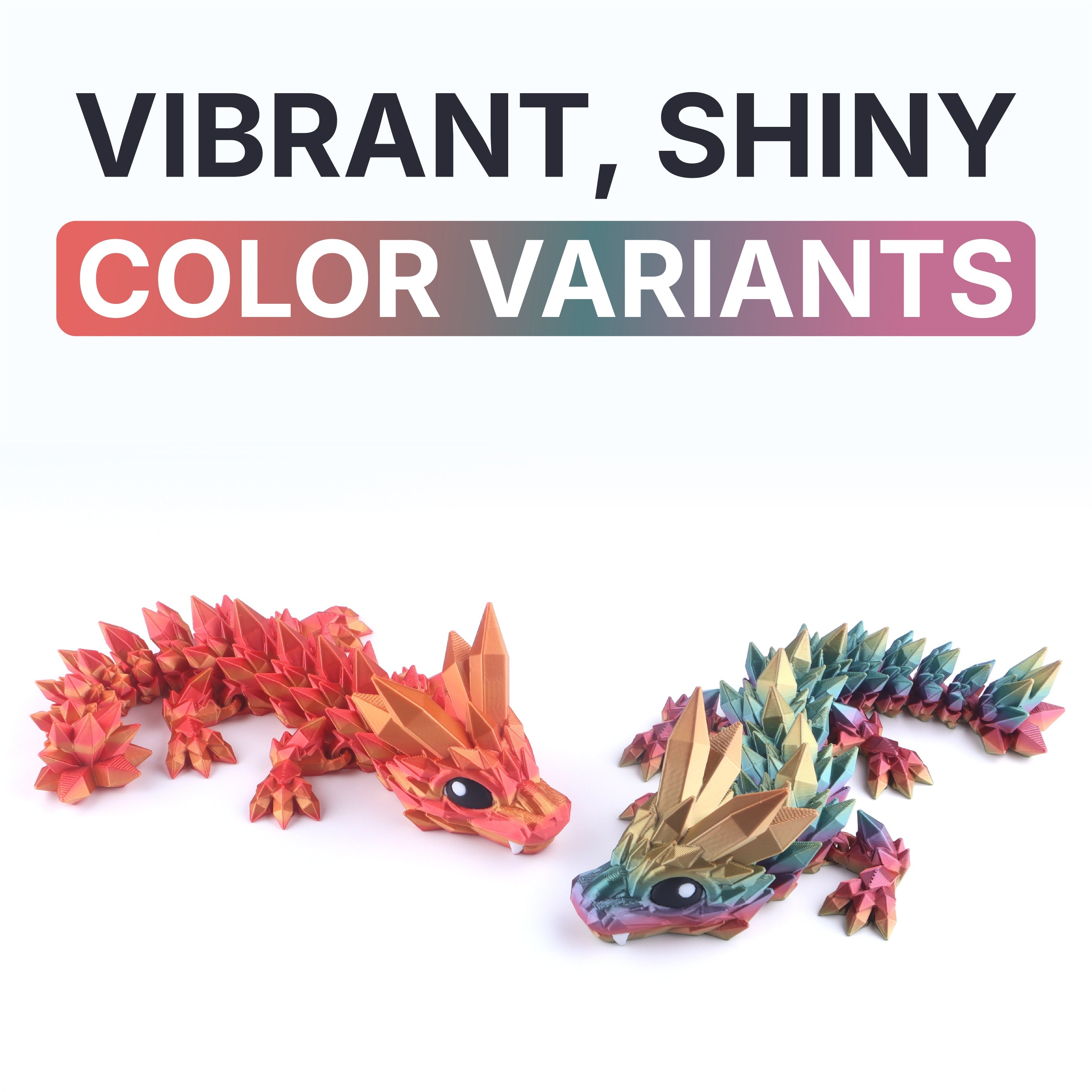 Crystal Baby Dragon Fidget Toy – Articulated Fantasy Desk Toy Gift