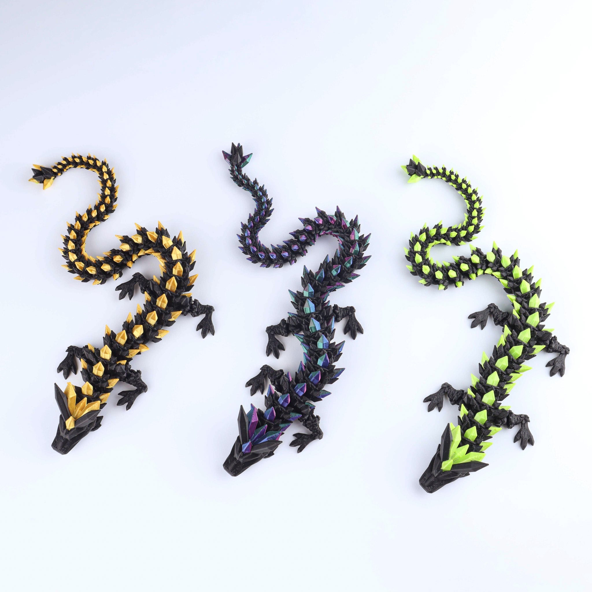 Crystal Dragon Fidget Toy – Articulated Flexible Desk Toy Gift