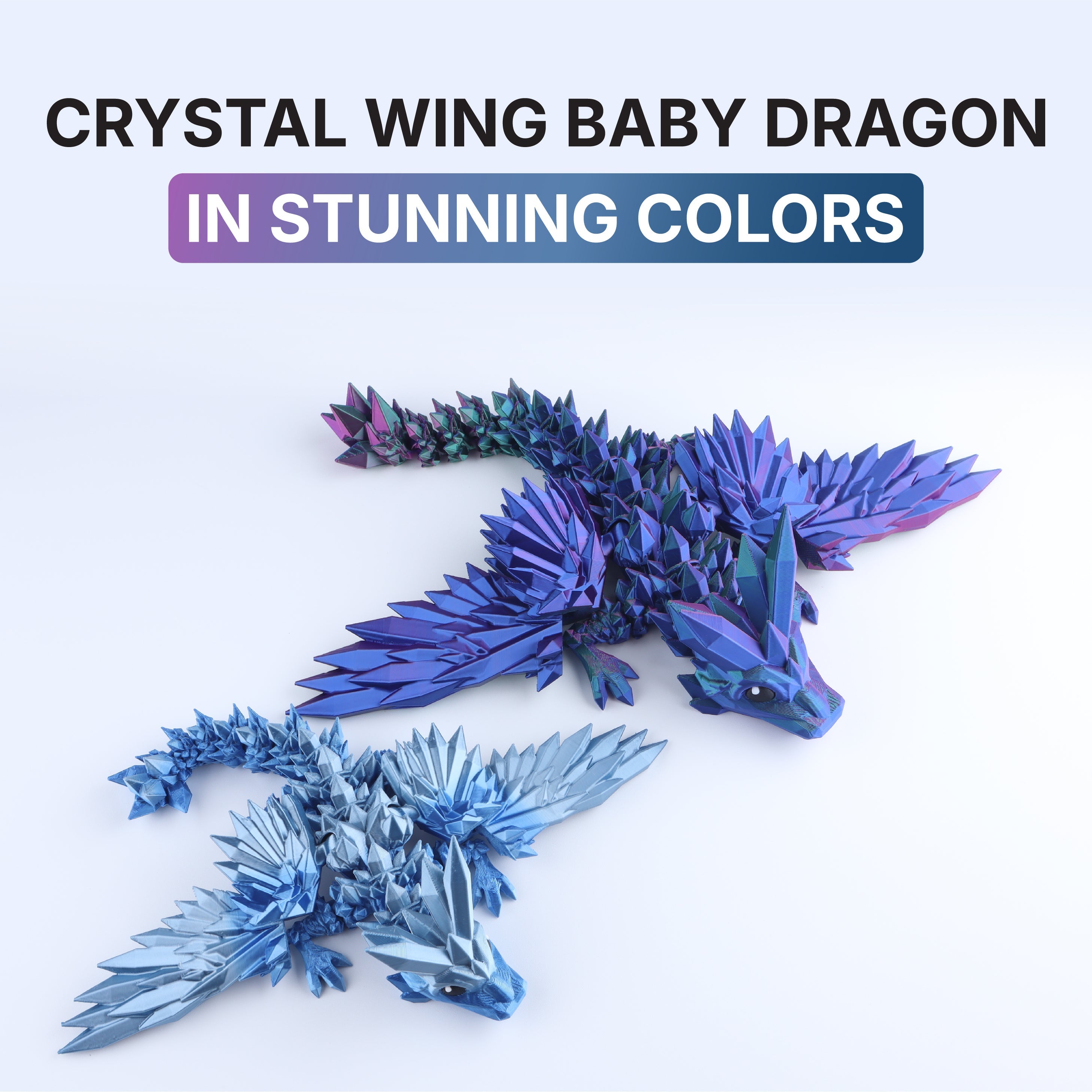 Crystal Wing Baby Dragon Fidget Toy – Articulated Fantasy Desk Toy Gift