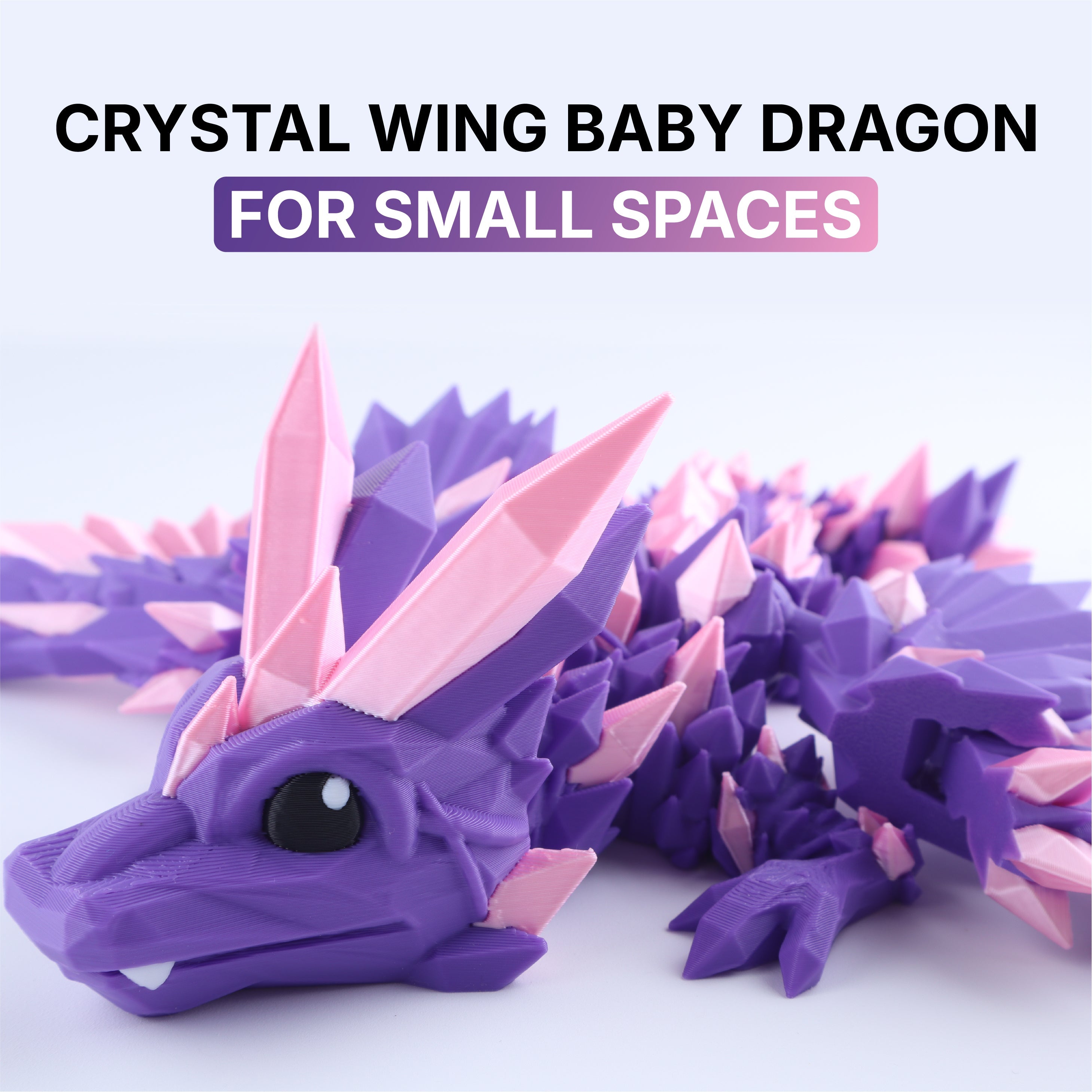 Crystal Wing Baby Dragon Fidget Toy – Articulated Fantasy Desk Toy Gift