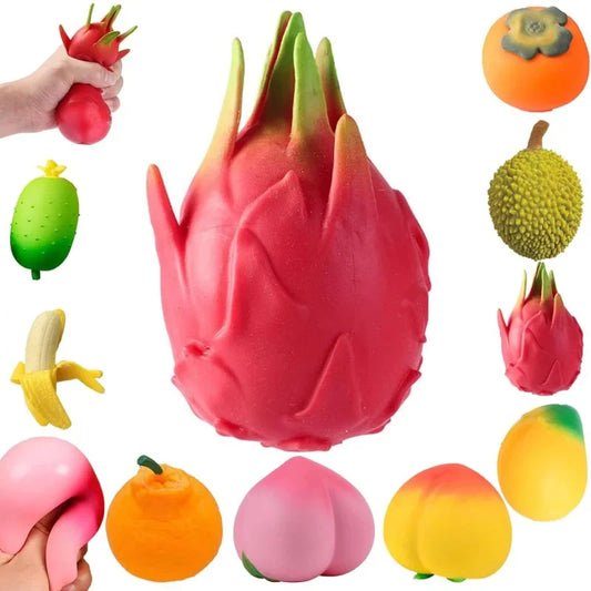 Fruit Squishy Stress Relief Toy | Soft Sensory Fidget Toy Set