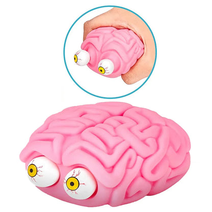 Flippy Brain Squishy Eye Popping Fidget Toy | Stress and Anxiety Relief Squeeze Ball