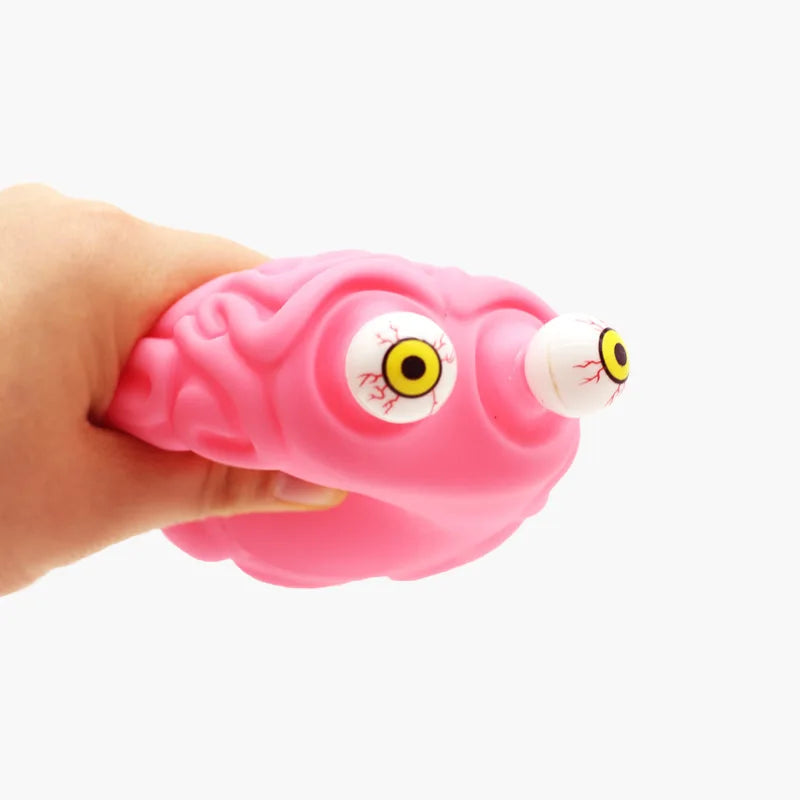 Flippy Brain Squishy Eye Popping Fidget Toy | Stress and Anxiety Relief Squeeze Ball