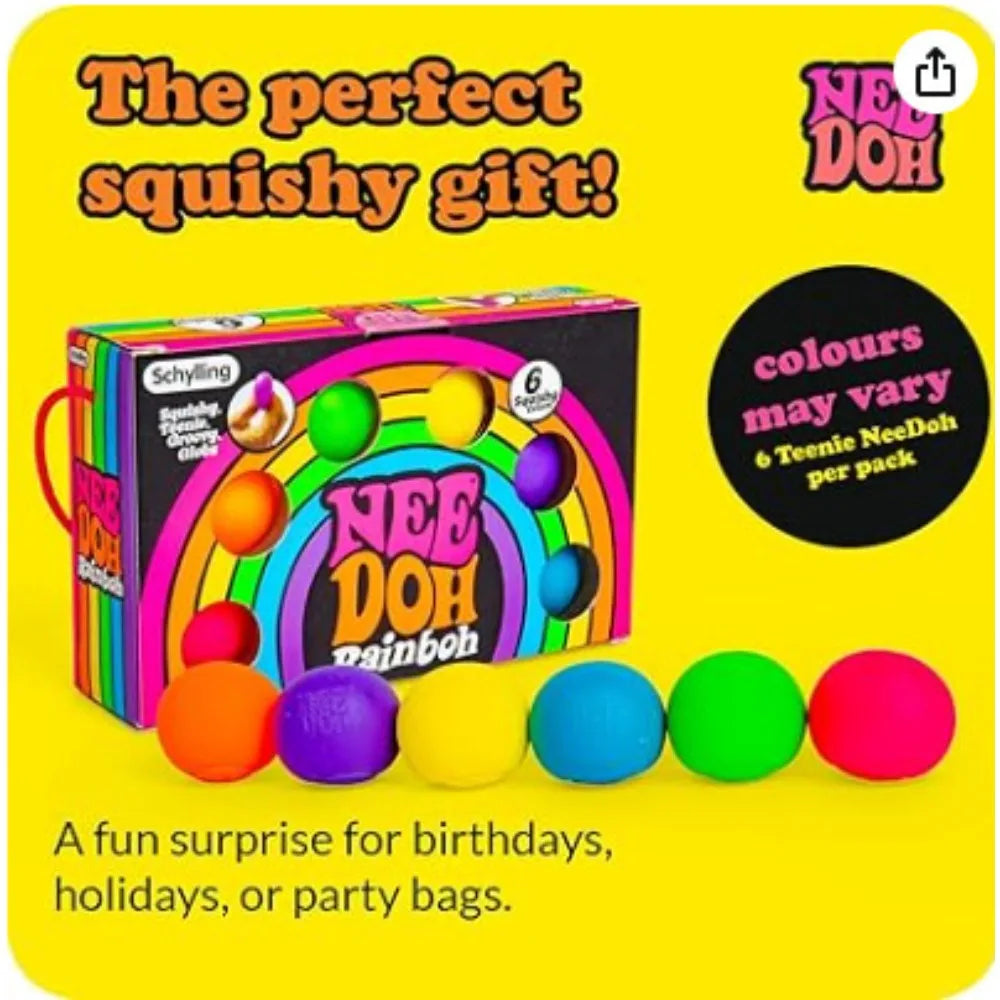 Schylling Needoh Rainbow Teenie Stress Ball