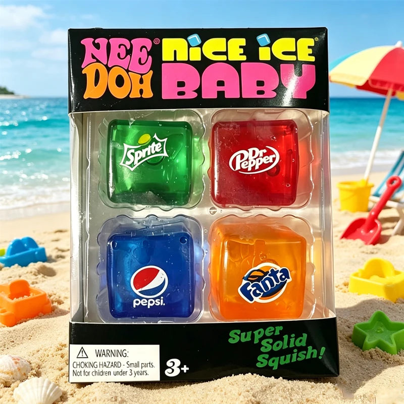 Squishy Schylling NeeDoh/* Nice Cube Sensory Squeeze Toy Super Squish Stress Relief Anxiety Sensory Tool Stress Reliever Toys
