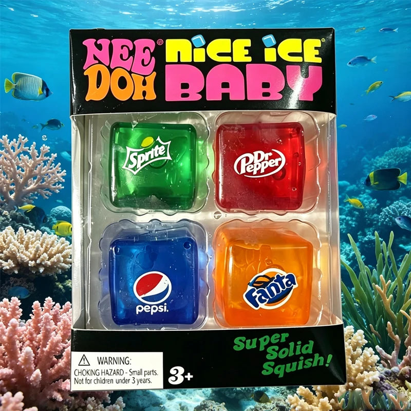 Squishy Schylling NeeDoh/* Nice Cube Sensory Squeeze Toy Super Squish Stress Relief Anxiety Sensory Tool Stress Reliever Toys