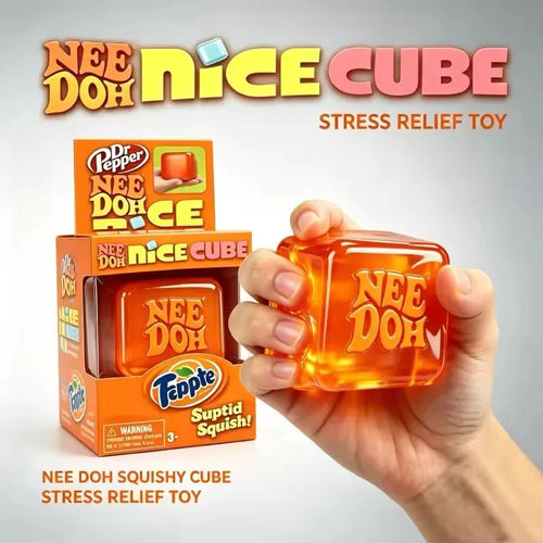 Schylling Nee Doh Nice Cube Soda Color Needoh Soft Squish Toy Stress Relief Surprise Gift With Color Box