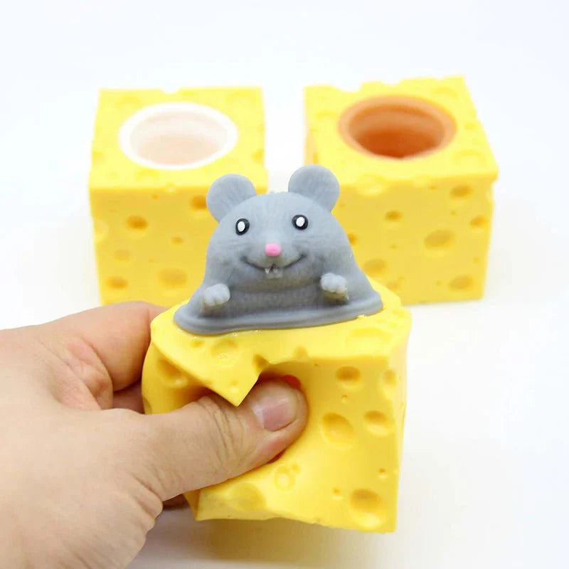 Cheese Mouse Stress Ball | Fun Squeeze Toy for Anxiety Relief