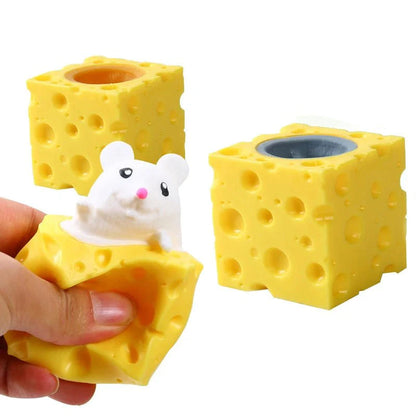 Cheese Mouse Stress Ball | Fun Squeeze Toy for Anxiety Relief
