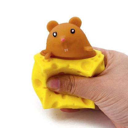Cheese Mouse Stress Ball | Fun Squeeze Toy for Anxiety Relief