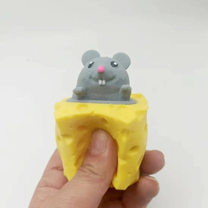 Cheese Mouse Stress Ball | Fun Squeeze Toy for Anxiety Relief
